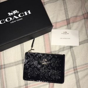 NWT Black Coach Change Purse / ID Wallet